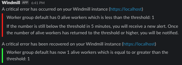 Workers alerts Slack Workers alerts Slack