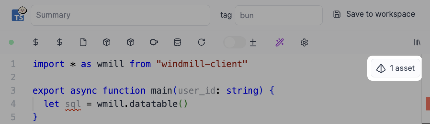 Data Table asset Data Table asset